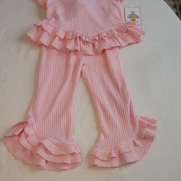 Rare Editions Pink Ruffle Kids Matching Set - Picture 3 of 3